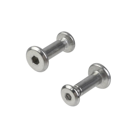 Two silver M3 x 4mm Chicago screws, stainless steel fasteners for reliable building hardware in projects.