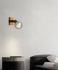 Slick Adjustable Metal And Wood Wall Sconce Vintage Industrial Farmhouse Light No Hassle Mount for bedroom with round bulb