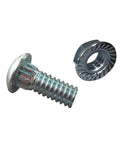 Heavy Duty Garage Door Track Bolts And Serrated Flange Nuts Ten Pack Quarter Inch By Twenty Threads For Secure Track Install Includes Ten Bolts And Ten Nuts, zinc bolt and nut set