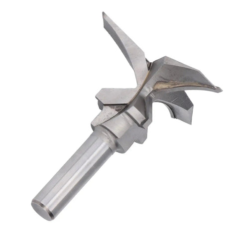 Super Cool Thonlai Arc Bending Router Bit With 1/2 Inch Shank and Three Flutes, silver carbide design for smooth wood slotting.
