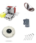 Slick All In One Mini Belt Sander And Portable Electric Grinder Featuring Hella Versatile Four Axis Variable Speed Control accessories set