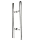 Heavy Duty 304 Stainless Steel Ladder Style Door Pull Handle Built Tough 36 Inch Back To Back Push And Pull Bar For Glass Wood And Storefront Doors Fits Half To Two Inch Thick Openings Requires Five Eighth Inch Mount Hole, front view