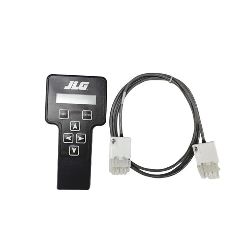 Straight Shooter Handheld Analyzer Designed For Boom And Scissor Lift Diagnostics Heavy Duty Machine Service Tool with display and cable.