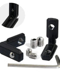 20 Piece 2020 Series Black T Slot L Shape Corner Connector Bracket Set with screws and wrench for aluminum extrusion profile 6mm