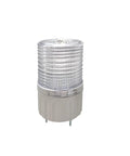 Industrial Grade LED Rotating Strobe Beacon For Emergency Warning, 24V DC Revolving Signal Light With Buzzer, clear lens view