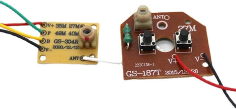 Two Pack Four Way Remote Control Board for RC Toy Cars and Robot Models Transmitter and Receiver Kit 27MHz DIY Projects