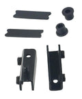 2 Pack Glass Door Hinges No Drill Stainless Steel Pivot Swivel For 5 To 6mm Glass With Rubber Cushions Black components