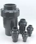 Heavy Duty Upvc Check Valve With Slick Spherical Seal And Knockout One Way Flow Control Ideal For Vertical Plumbing Installations That Crush Acid Exposure And Block Backflow Dead with multiple sizes.