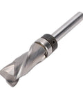 Gowenic 1 4 Inch Shank Spiral Flush Trim Router Bit With Compression Edges For Smooth CNC Woodworking and Template Trimming Jobs. Silver carbide body.