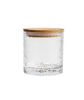 Top Shelf Pantry Game Changer Clear Glass Storage Jar securely sealed, thick glass, and bamboo lid for storing dry goods.