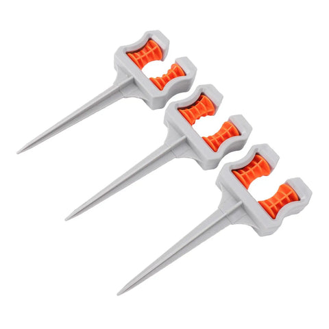 Three Pack Garden Hose Guide Spikes With Durable ABS Roller Guides For Plant Protection Greenhouse And Yard Lawn Care Watering Made Easy