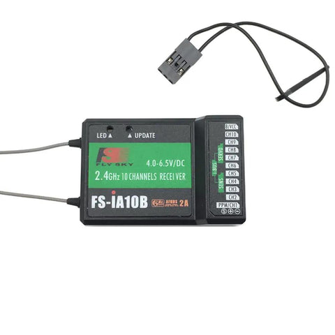10 Channel 2.4GHz AFHDS 2A Receiver for RC Cars and Boats With PPM IBUS PWM Output, ultra compact with antennas visible