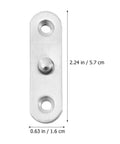 Close-up of 6-Piece Stainless Steel Rotation Door Hinges Set with dimensions, free rotation and hidden pivot for wooden or aluminum doors.