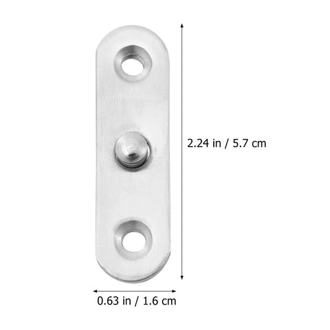 Hidden Pivot Door Hinges Stainless Steel 6 Pack Heavy Duty Swinging Hardware dimensions shown