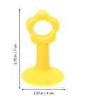 Yellow silicone door stopper with suction cup from Sixteen Pack Silicone Door Stopper With Suction Cup Silent Door Stop Easy To Install.