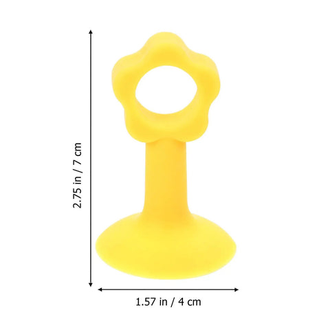 Yellow silicone door stopper with suction cup from Sixteen Pack Silicone Door Stopper With Suction Cup Silent Door Stop Easy To Install.