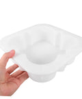 Hand holding a white Concrete Paver Mold Kit for Pathways and Patios, Reusable DIY Friendly PP Molds for Home and Garden