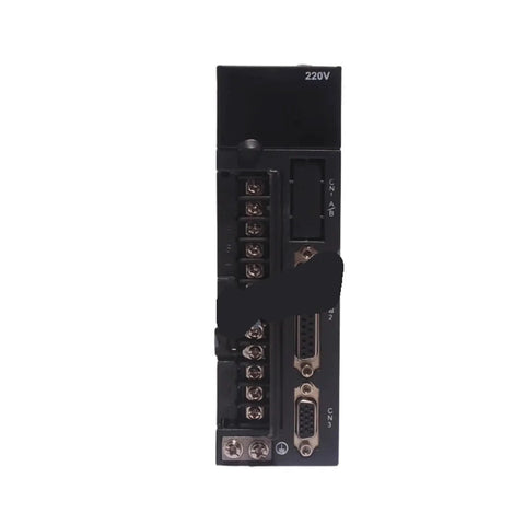 Amazon 90ST-M04025 AC servo drive module, black with 220V label, screw terminals and DB connectors