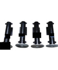 Top Shelf Heavy Duty Hydraulic Leveling System Featuring A Tough Jack And Mighty 0.8KW Or 1.5KW Motor For Smooth Industrial Lifting and Dead On Precision Positioning Always, showing four black hydraulic jacks.