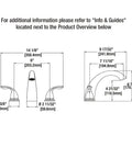 Technical drawing of Refurbished 2-Handle Deck Mount Roman Tub Faucet In Polished Chrome With Like New Performance Tested And Certified