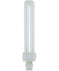 Crisp Daylight 6500K 26W 1560 Lumens Double Quad CFL Tube Bulb with 2 Pin G24d3 Base, energy-saving high output lighting
