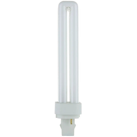 Crisp Daylight 6500K 26W 1560 Lumens Double Quad CFL Tube Bulb with 2 Pin G24d3 Base, energy-saving high output lighting