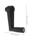 Lurrose Premium Plastic Crank Handle With 12Mm Hole Ergonomic Grip showing measurements and design for milling machine and RV vent use.