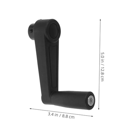 Lurrose Premium Plastic Crank Handle With 12Mm Hole Ergonomic Grip showing measurements and design for milling machine and RV vent use.
