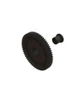 61T Spur Gear 0.8 Mod for RC Cars and Trucks Beefed Up Durability with Precision Teeth displayed in black molded composite