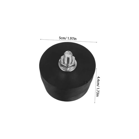 4 Pack Rubber Vibration Mounts With Threaded Design Floor Protectors For Furniture And Precision Instruments Heavy Duty Tough As Nails Shock Absorbers For Washing Machines And Mechanical Equipment Anti Slip Pads, 5cm black rubber mount