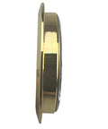 Side view of a 55mm quartz round clock head with a durable alloy front and stainless steel back for crafting and repair of DIY clocks.