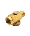 Inline Bleed Valve 1/4 Inch MPT to 1/4 Inch FPT All Brass Construction Adjustable Knurled Handle for Quick Easy Air Bleed Pneumatic Line Valve