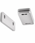 Close-up of Upgraded Soft Close Magnetic Cabinet Door Catches with Built In Hydraulic Damper for quiet self close and injury prevention.