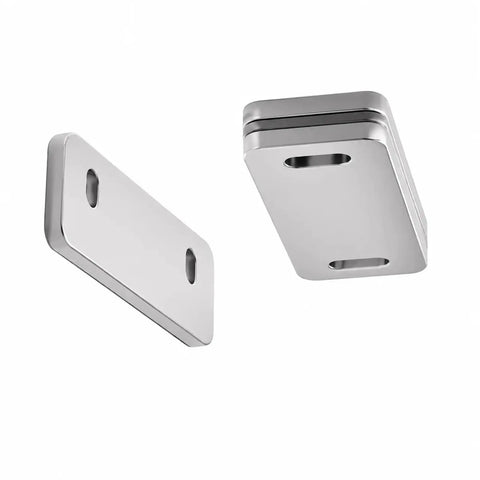 Close-up of Upgraded Soft Close Magnetic Cabinet Door Catches with Built In Hydraulic Damper for quiet self close and injury prevention.