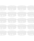 20 Pack White Round Plastic Hole Plugs With Locking Tabs For Quick Snap In Installation, Flush Mount Covers For Cabinets And Furniture