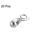 Ball Chain Connector Crimp Link In Stainless Steel For 3mm And 3.2mm Ball Chains, 15x7mm, shown individually, corrosion resistant