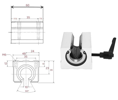 Smooth As Butter Linear Guides Set 4 Pcs Self Aligning SBR12UU SBR16UU SBR20UU Lock Type Slide Rail Bearings dimensions