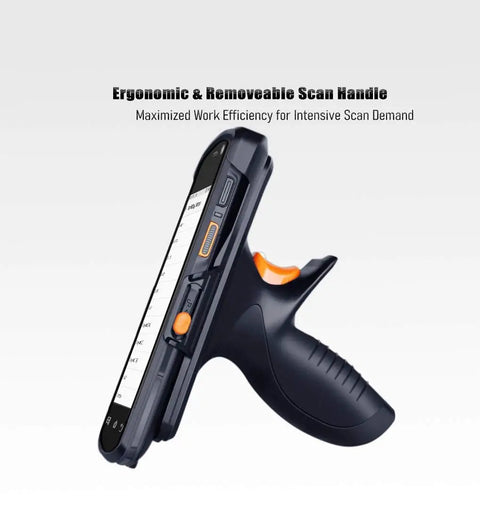 Rugged Android 9.0 Handheld Computer With 5.7 Inch Touch Screen Honeywell N6703 Barcode Scanner with ergonomic handle attachment