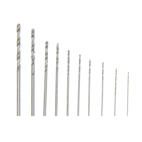 25 Piece HSS Micro Twist Drill Bit Set For PCB And Metal Projects High Speed Steel Mini Drill Bits From 0.5mm To 3mm displayed in size order