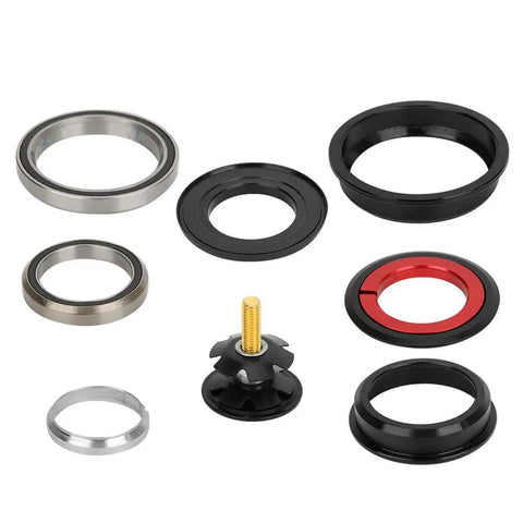 Heavy Duty Aluminum Alloy Bicycle Headset 55Mm Steerer Tube parts, including seals and spacers for smooth cycling upgrades.