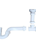 White air admittance valve and 1-1/2 inch P-trap kit for sink drain, easy install kitchen and bath venting, prevents sewer odors.