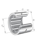 Diagram of Thrust Needle Roller Bearing 1 Piece Without Inner Ring Inch Size Built Tough For Radial Cylindrical Use