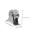 Two Pack Stainless Steel U Groove Pulley Track Roller With Double Bearings, Heavy Duty Sliding Door Hardware close-up view