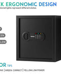 Deluxe Digital Keypad Safe Box For Home Office Hotel And Travel Beefy Steel Alloy Small Safe with indicator lights