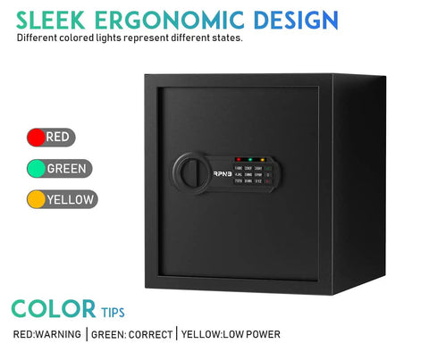 Deluxe Digital Keypad Safe Box For Home Office Hotel And Travel Beefy Steel Alloy Small Safe with indicator lights