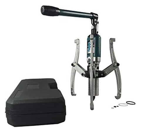Bulletproof Heavy Duty Hydraulic Gear Puller With 10 Inch Stroke And 10 Ton Pulling Capacity adjustable two or three jaw rig with toolbox
