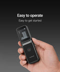 No Sweat Laser Distance Meter With Straight Up Plus Or Minus Two Millimeter Accuracy Up To 165 Feet And Eleven Smart Modes in hand.