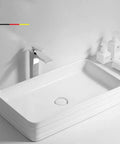 Killer Finish White Ceramic Vessel Sink For Modern Bathrooms Boosts The Vibe On Any Freestanding Vanity Arrives With Full Faucet And Drain Assembly Smooth Glazed Surface Resists Bacteria And Cleans Up Easy Daily.