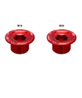 Red Aluminum Alloy Crank Arm Fixing Bolt And Crankset Nut For MTB Bikes CNC Machined Screw Cap Cover M18 M20 High Strength