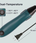 Compact Mini Hot Air Gun For DIY Pros Two Temperature Settings 662F High And 482F Low shown with dual-temperature dial and 78-inch cord